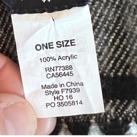 J. Crew Black and White Plaid Throw Blanket EuC - Picture 2 of 4